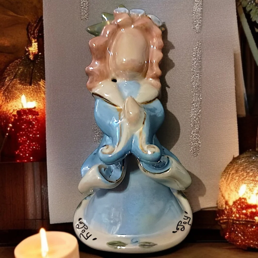 Blue Sky Clayworks Angel Ornament Joy‎ Heather Goldminc Christmas Blue Ceramic